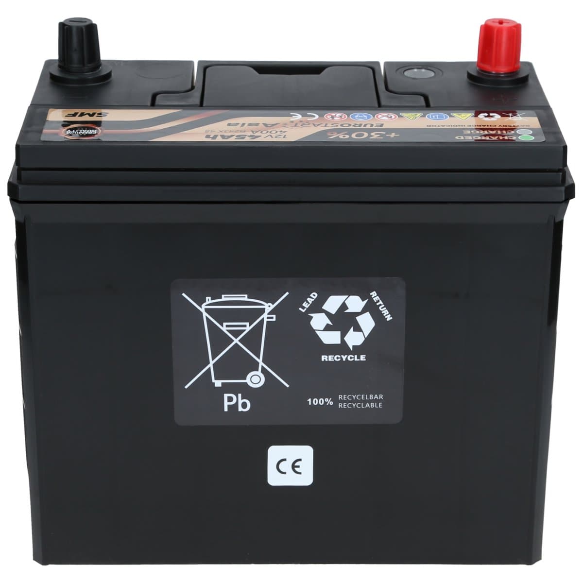 Eurostart Asia 12V 45Ah 400 A Dünnpol +Links Autobatterie