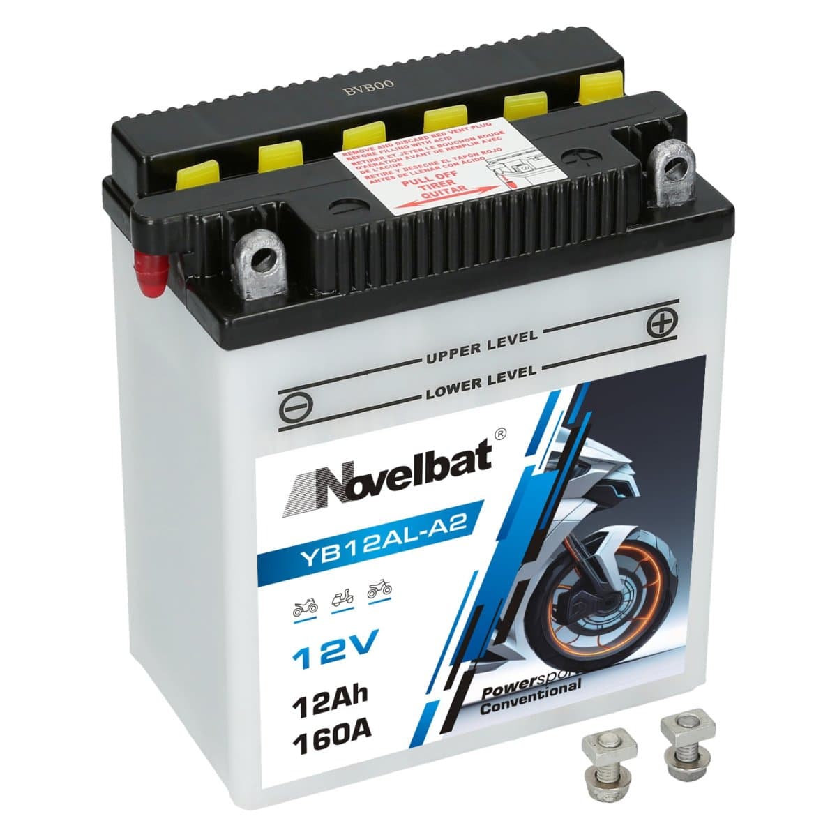Novelbat YB12AL-A2 Motorradbatterie 12V 12Ah