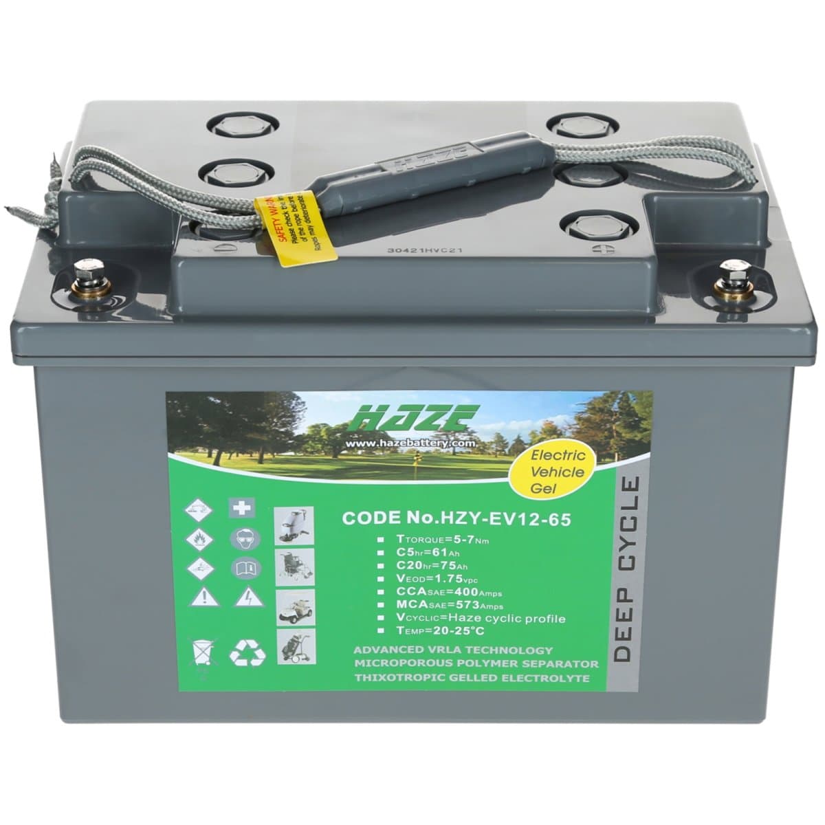 Haze 12V 75Ah GEL Bleiakku HZY-EV12-65 Industriebatterie