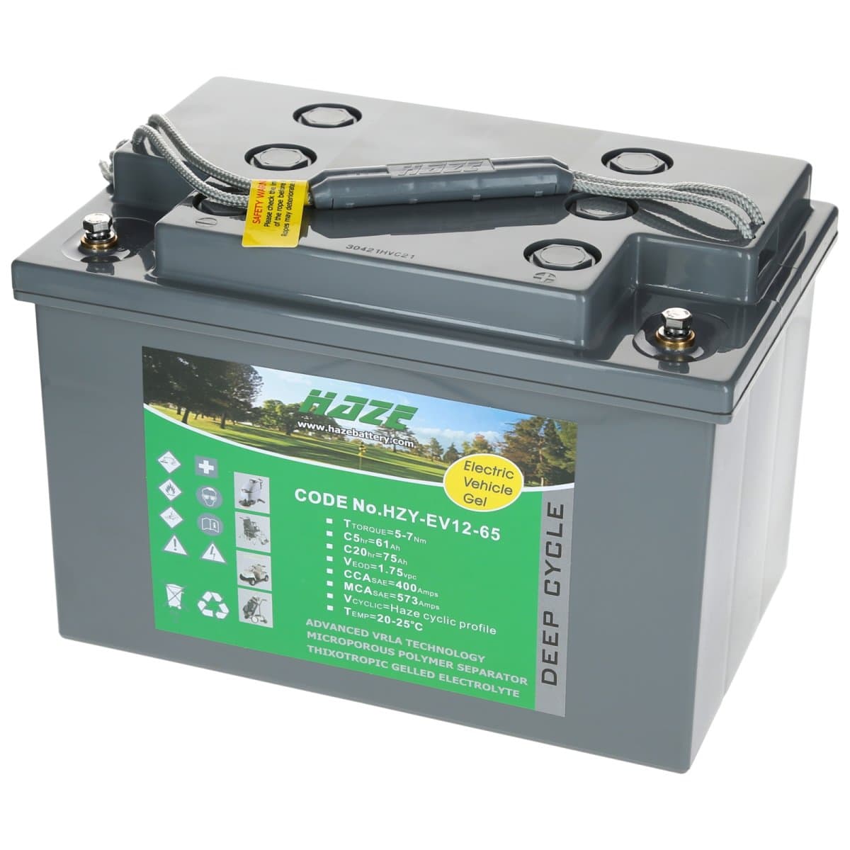 Haze 12V 75Ah GEL Bleiakku HZY-EV12-65 Industriebatterie