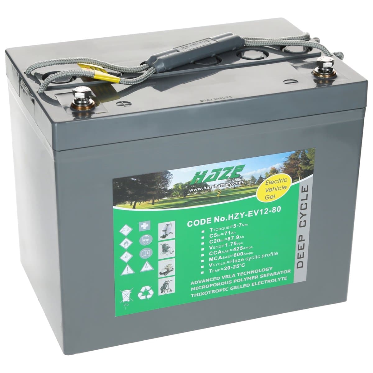 Haze 12V 87,9Ah GEL Bleiakku HZY-EV12-80 Industriebatterie