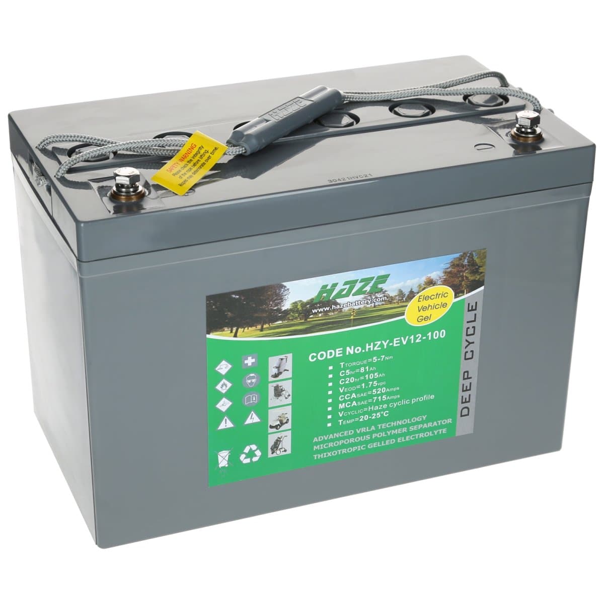 Haze 12V 105Ah GEL Bleiakku HZY-EV12-100 Industriebatterie