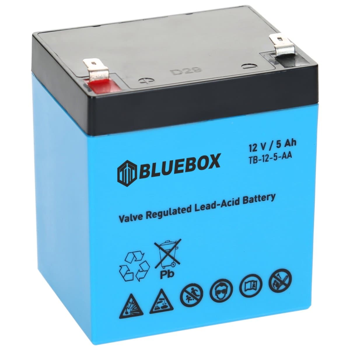 Bluebox 12V 5Ah Bleiakku AGM VRLA Industriebatterie