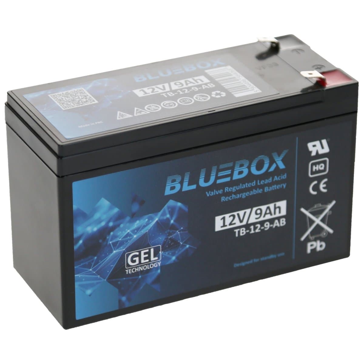 Bluebox 12V 9Ah Bleiakku AGM VRLA Industriebatterie