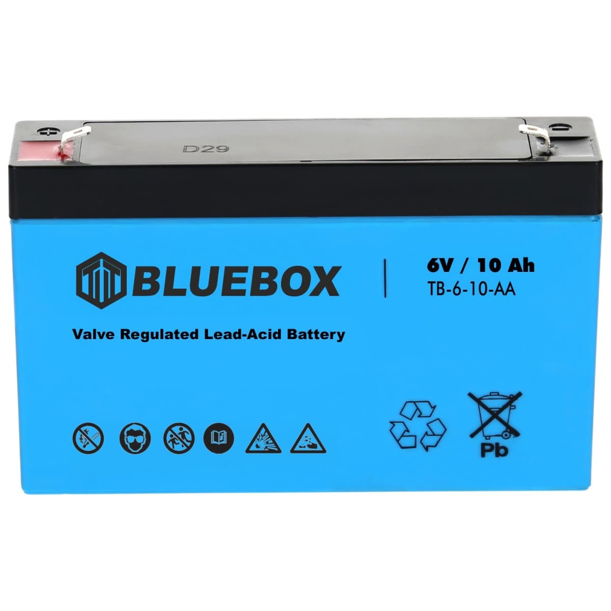 Bluebox 6V 10Ah Bleiakku AGM VRLA Industriebatterie