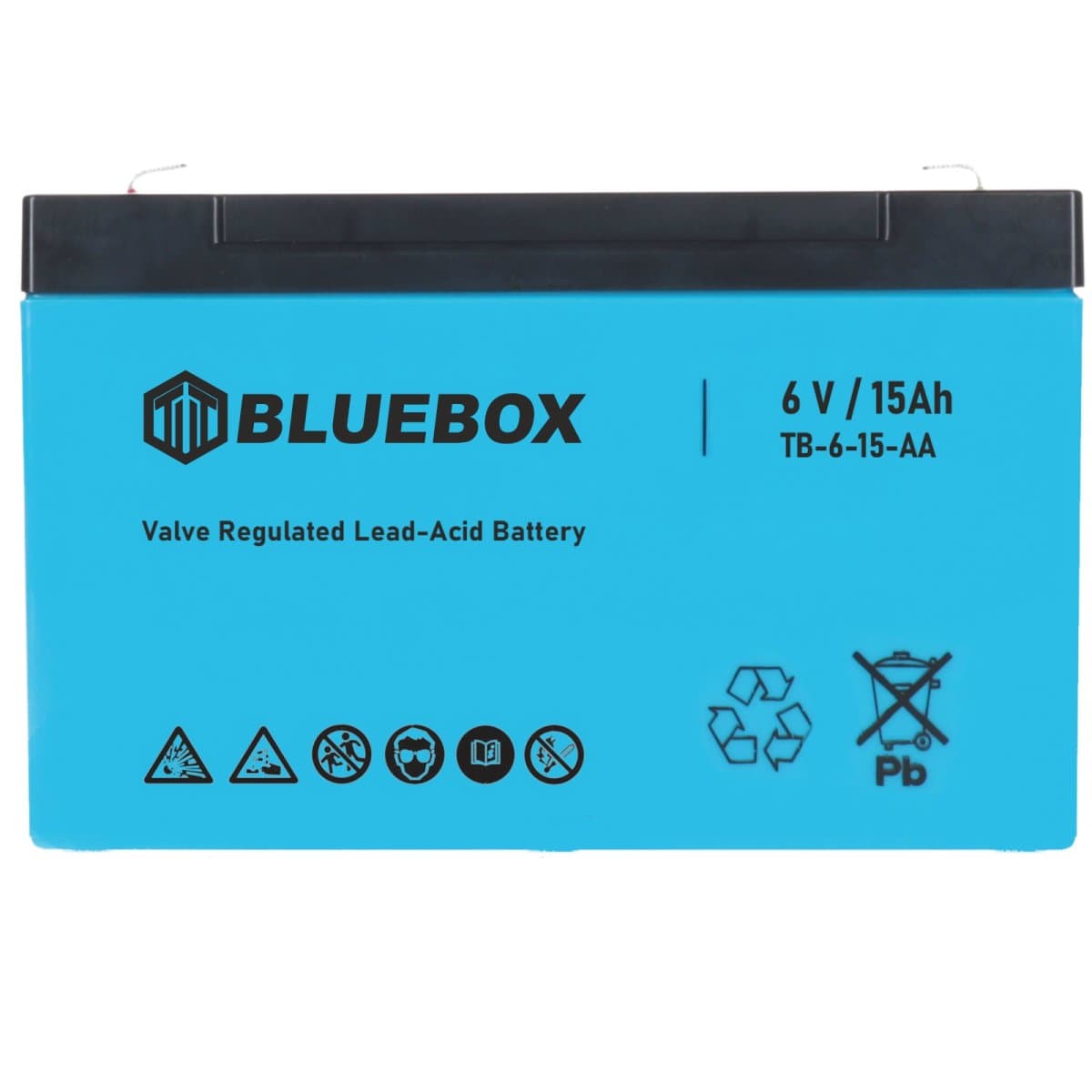 Bluebox 6V 15Ah Bleiakku AGM VRLA Industriebatterie