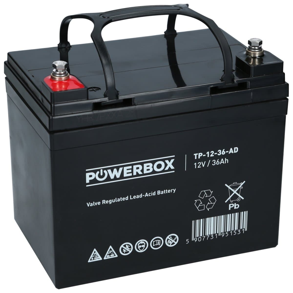 Powerbox AGM 12V 36Ah Bleiakku Industriebatterie