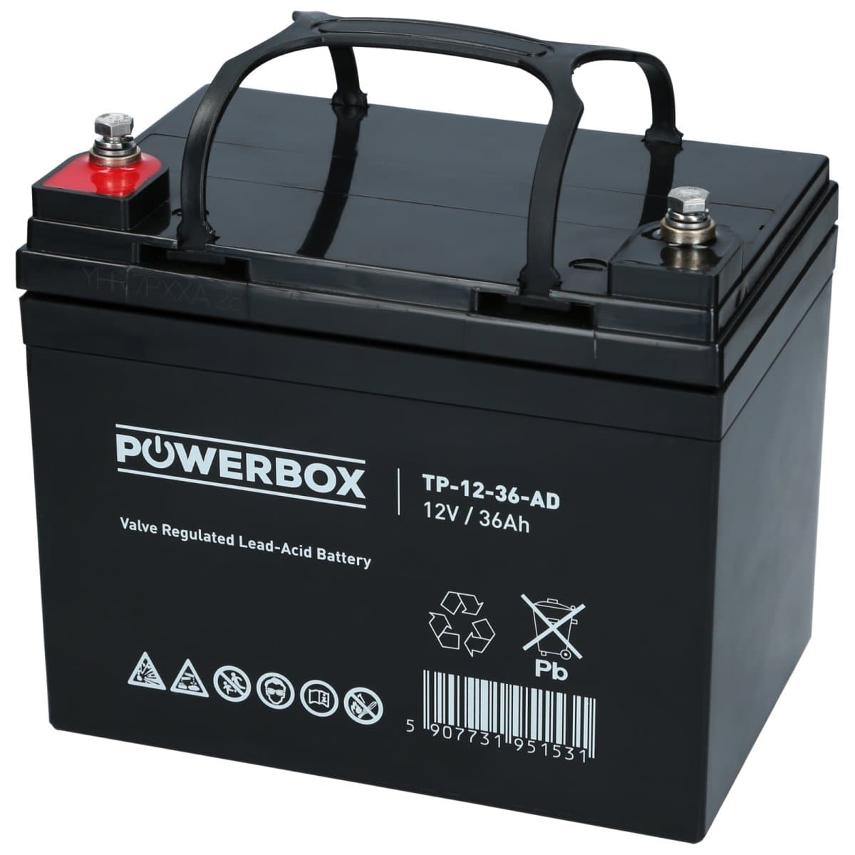 Powerbox AGM 12V 36Ah Bleiakku Industriebatterie