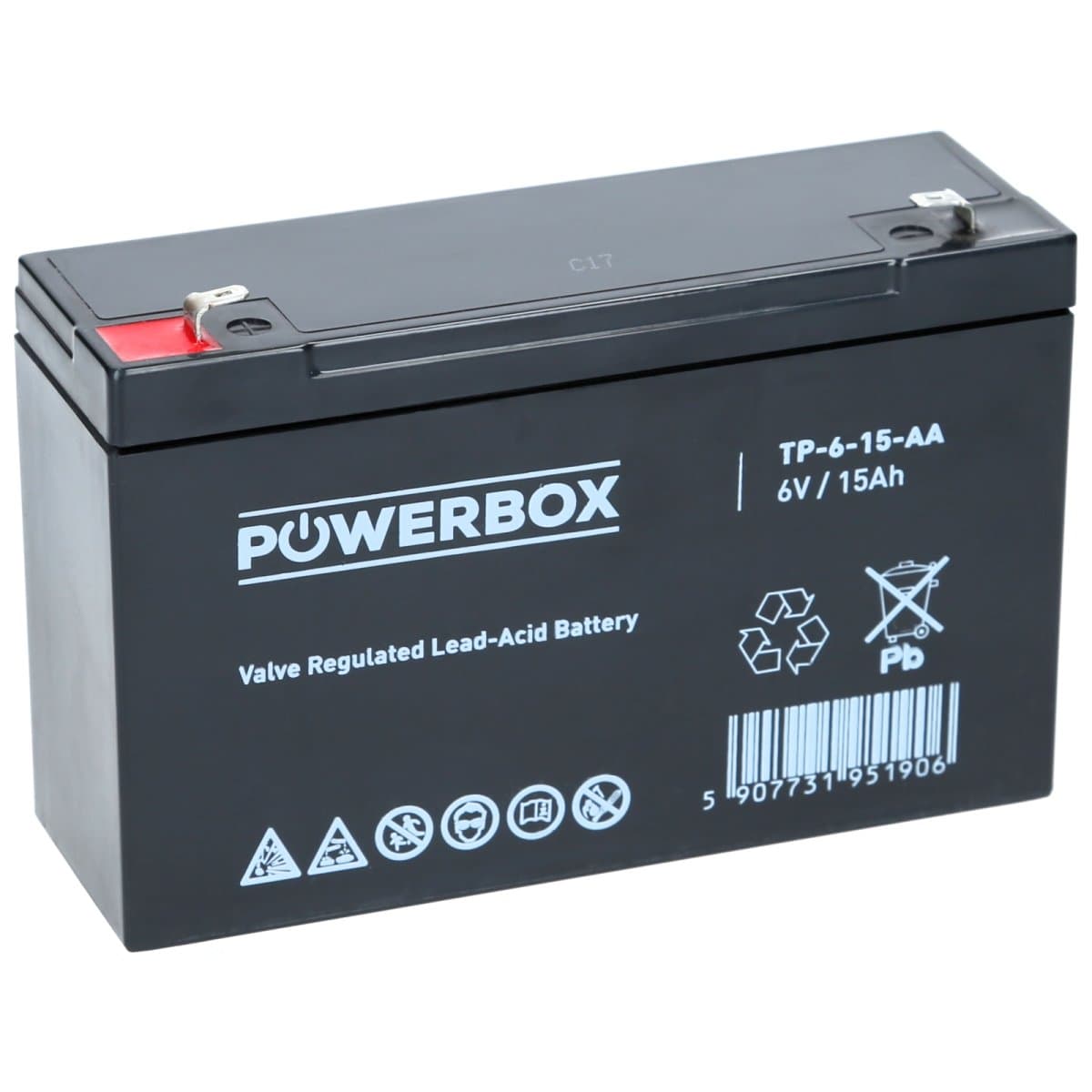 Powerbox AGM 6V 15 A Bleiakku Industriebatterie