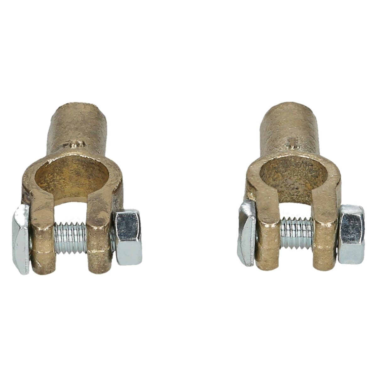 Presseklemme Quetschklemme komplett für + und - Pol Messing Kabel 8mm