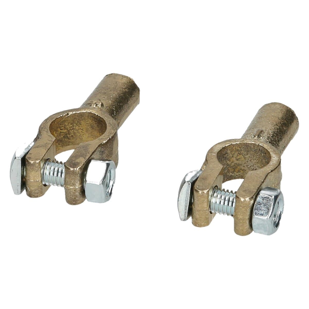 Presseklemme Quetschklemme komplett für + und - Pol Messing Kabel 8mm