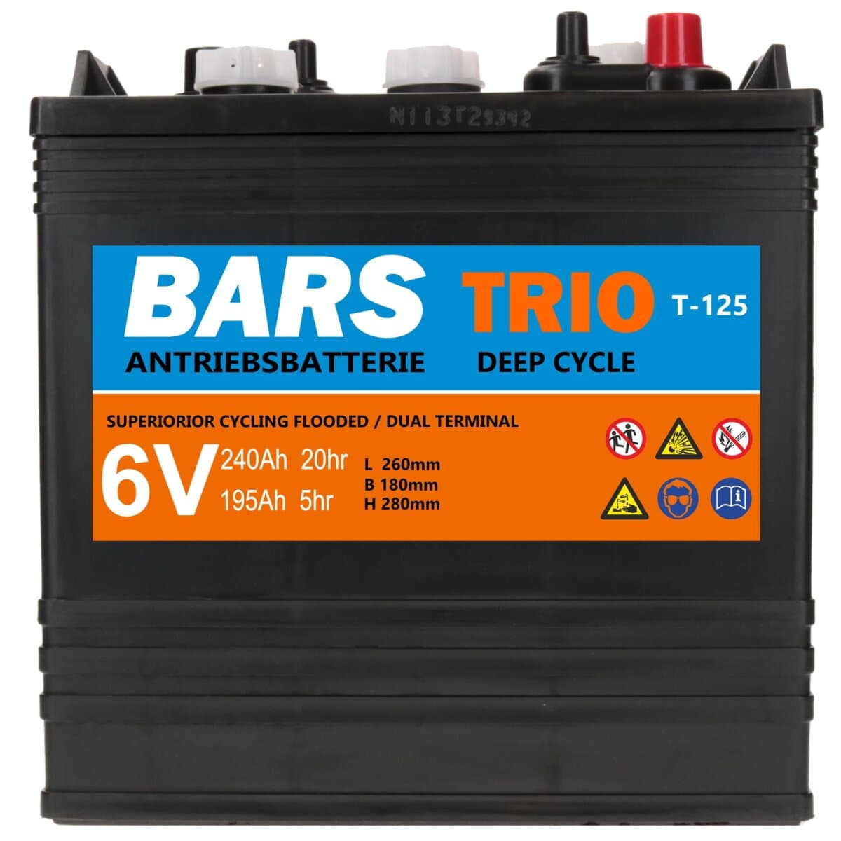 Bars Trio 6V 240Ah T125 Deep Cycle