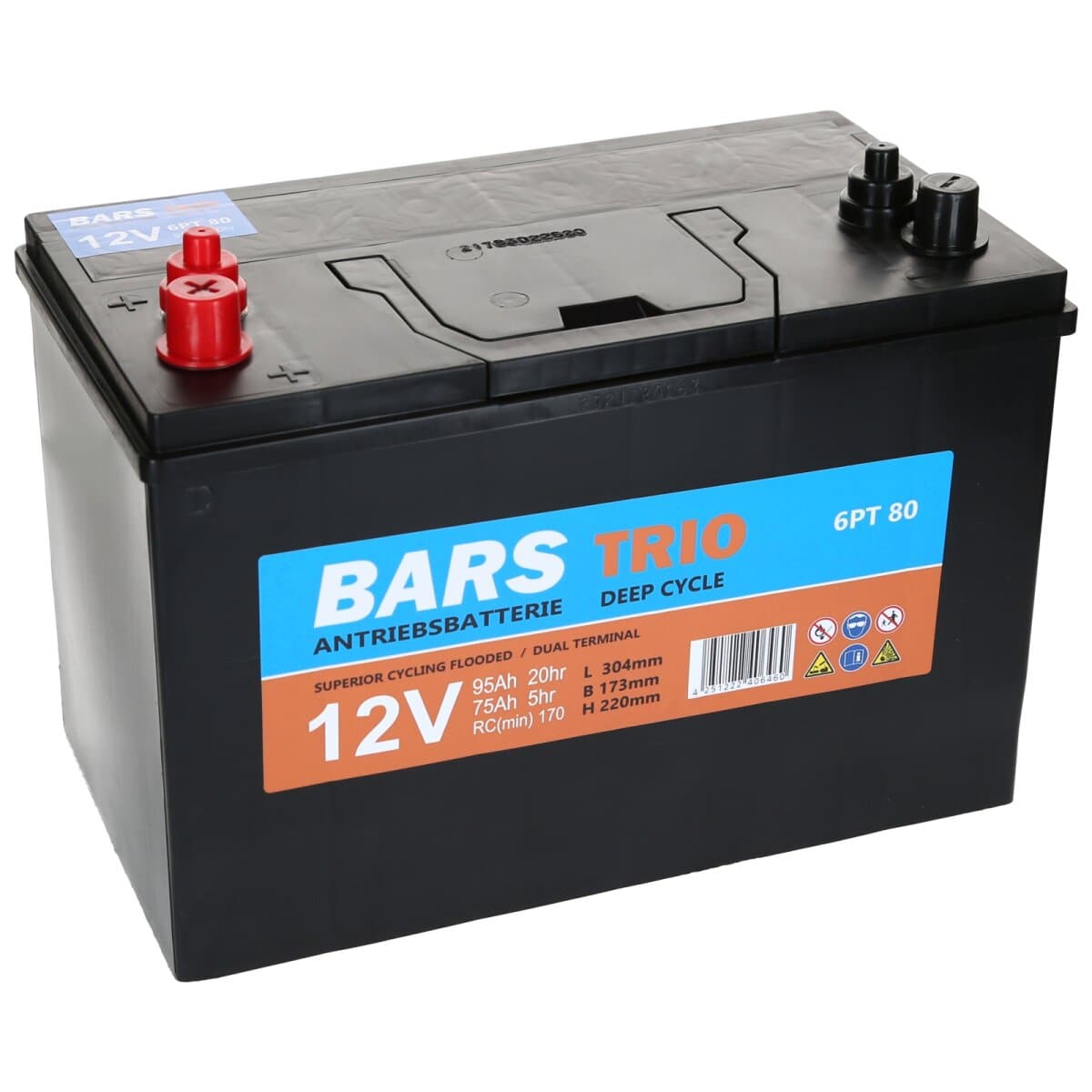 Bars Trio 12V 95Ah 6PT80 Deep Cycle