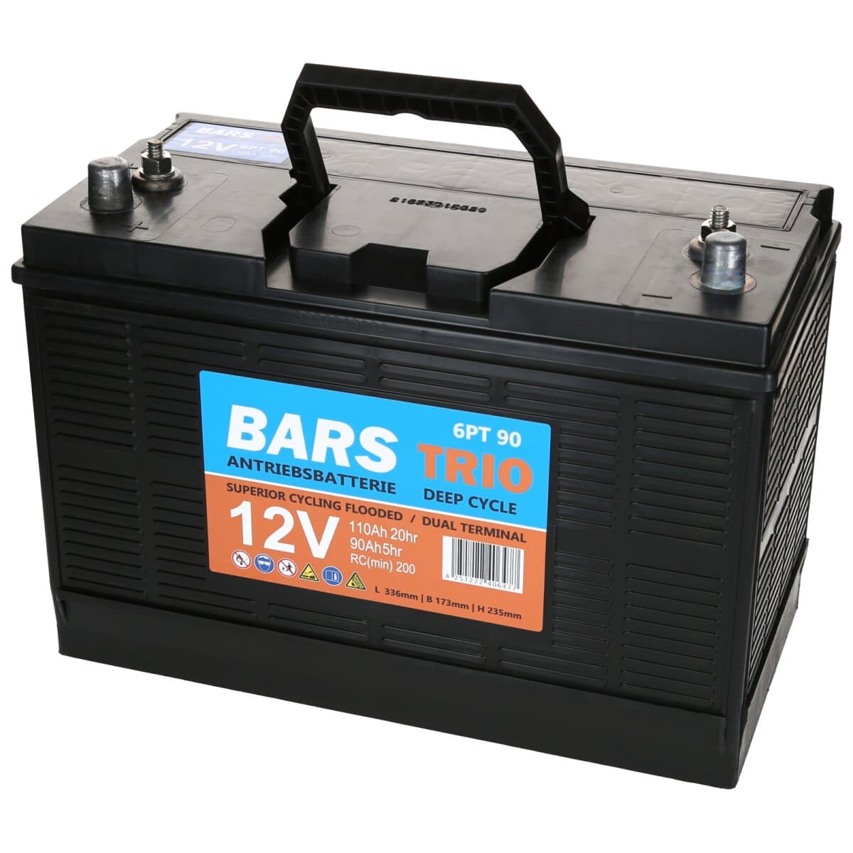 Bars Trio 12V 110Ah 6PT90 Deep Cycle