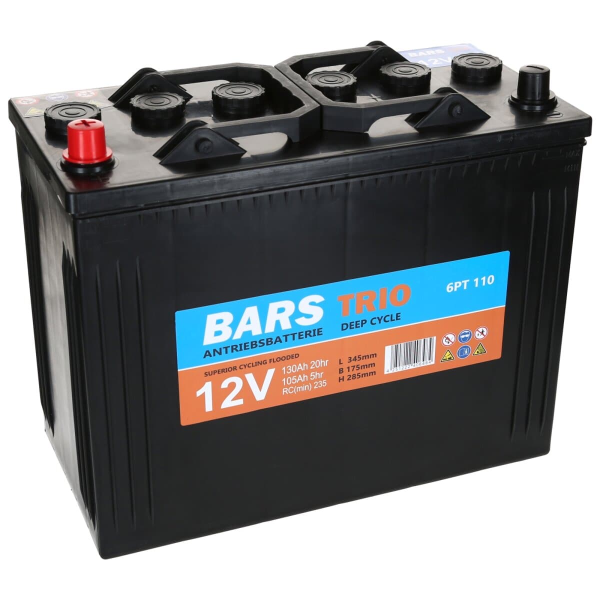 Bars Trio 12V 130Ah 6PT110 Deep Cycle