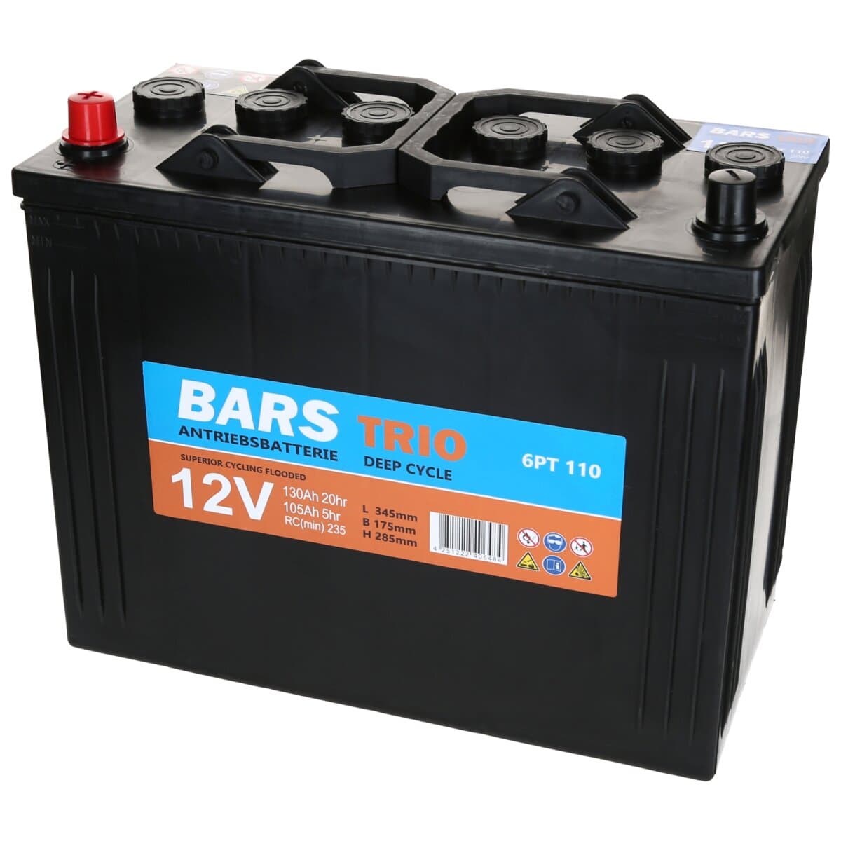 Bars Trio 12V 130Ah 6PT110 Deep Cycle