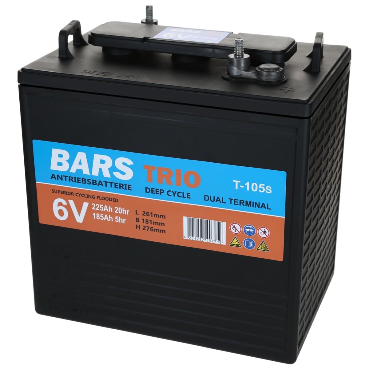 Bars Trio 6V 225Ah T105S Deep Cycle
