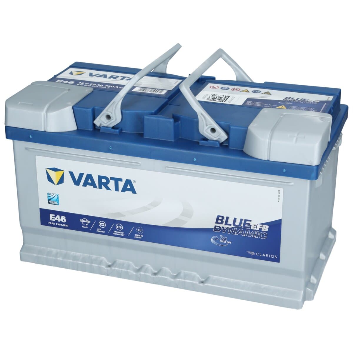 Varta E46 12V 75Ah Blue Dynamic EFB Autobatterie