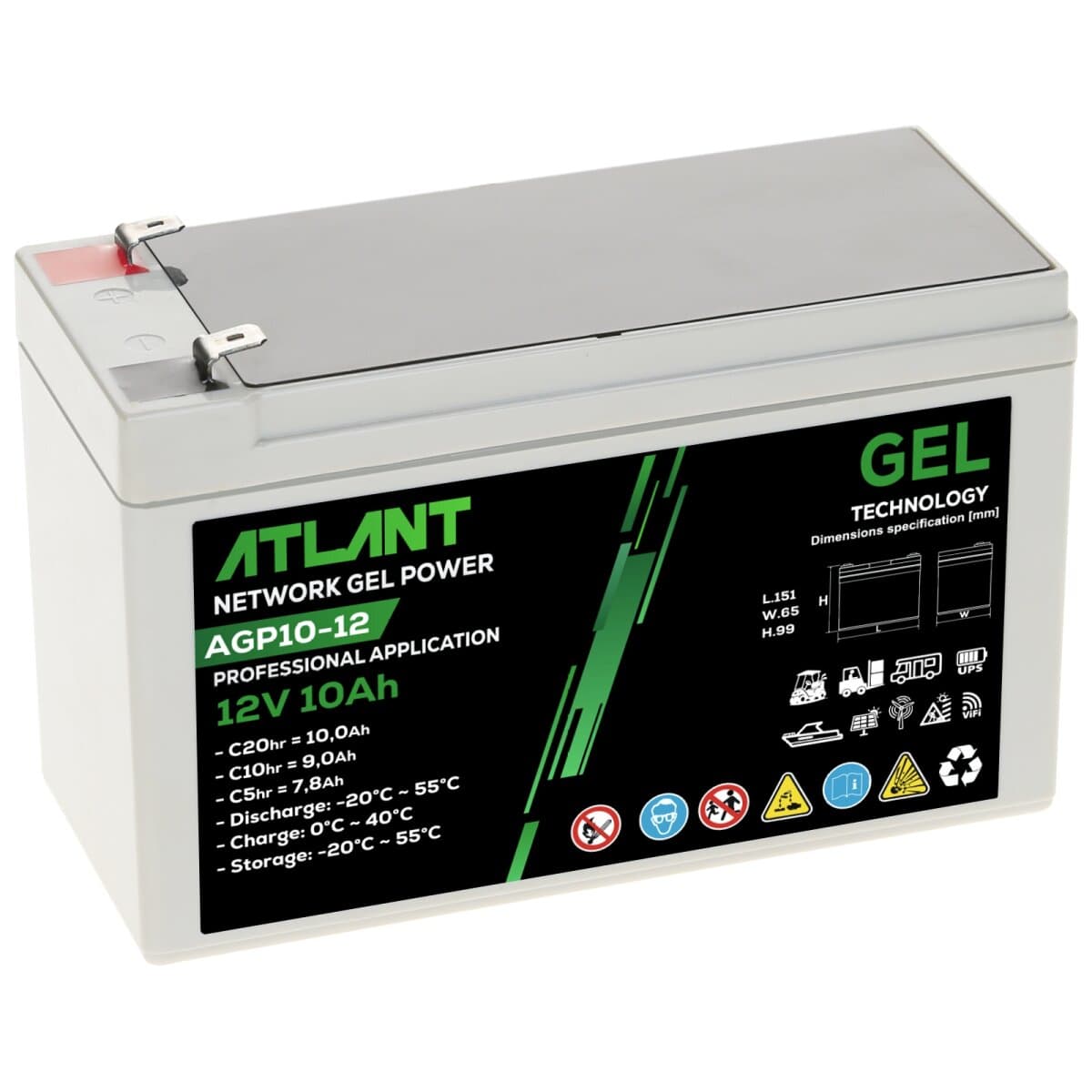 Atlant GEL 12V 10Ah AGP10-12 Batterie