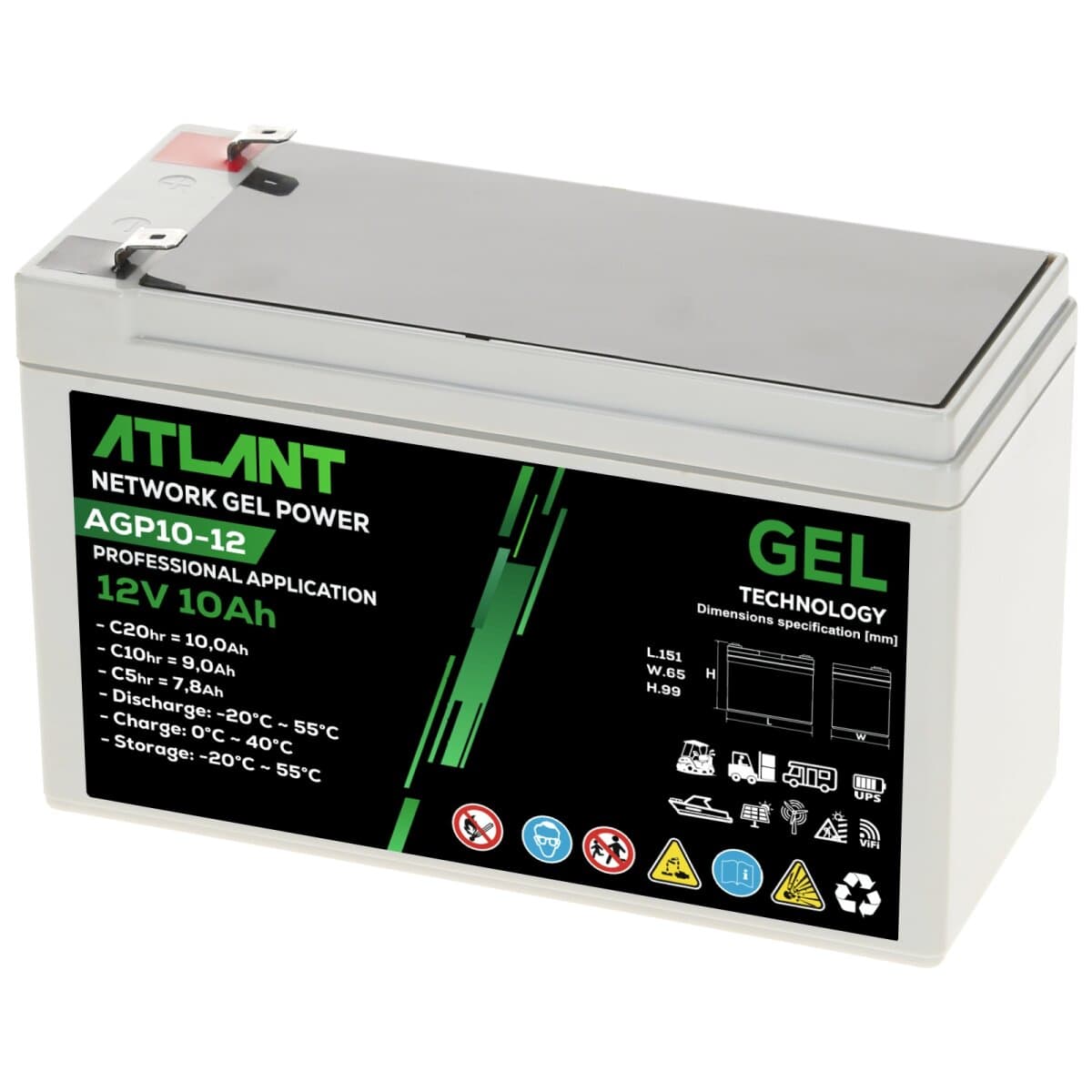 Atlant GEL 12V 10Ah AGP10-12 Batterie