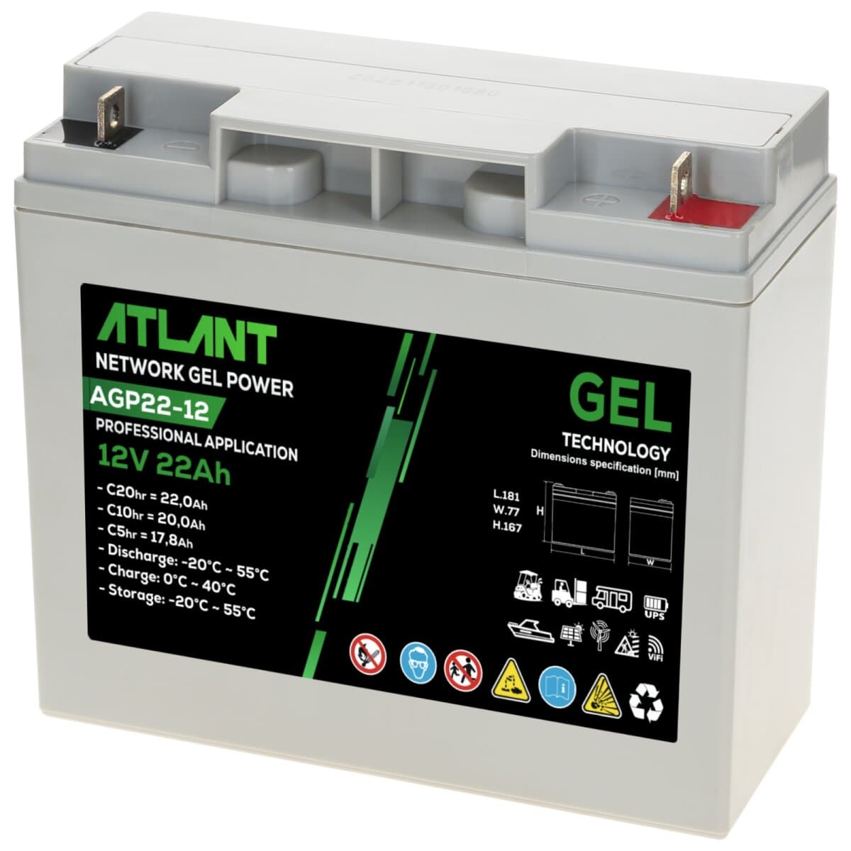 Atlant GEL 12V 22Ah AGP22-12 Batterie