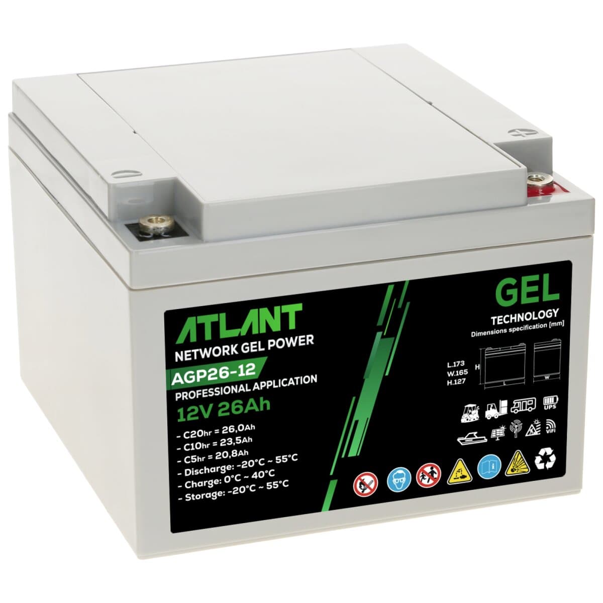 Atlant GEL 12V 26Ah AGP26-12 Batterie