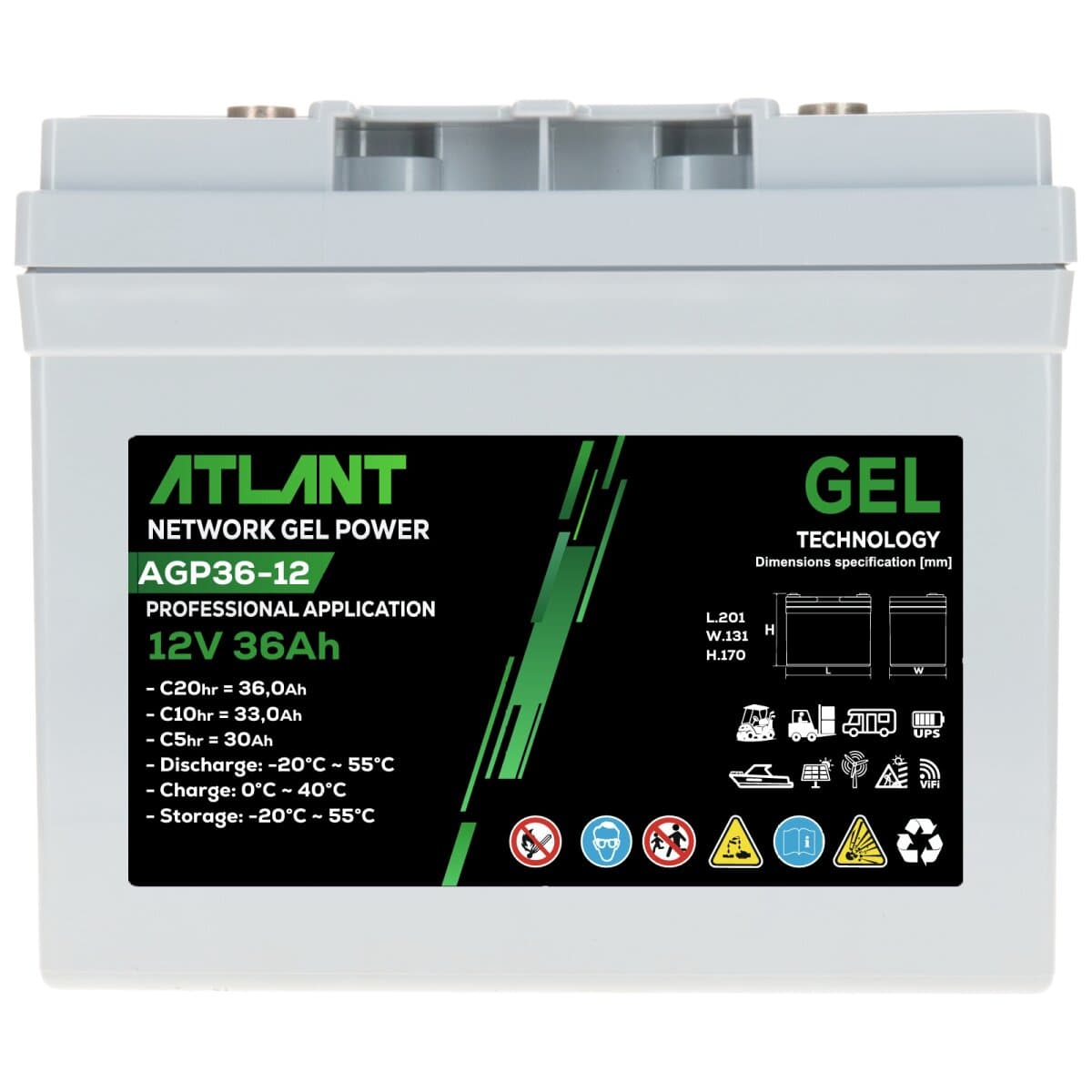 Atlant GEL 12V 36Ah AGP36-12 Batterie