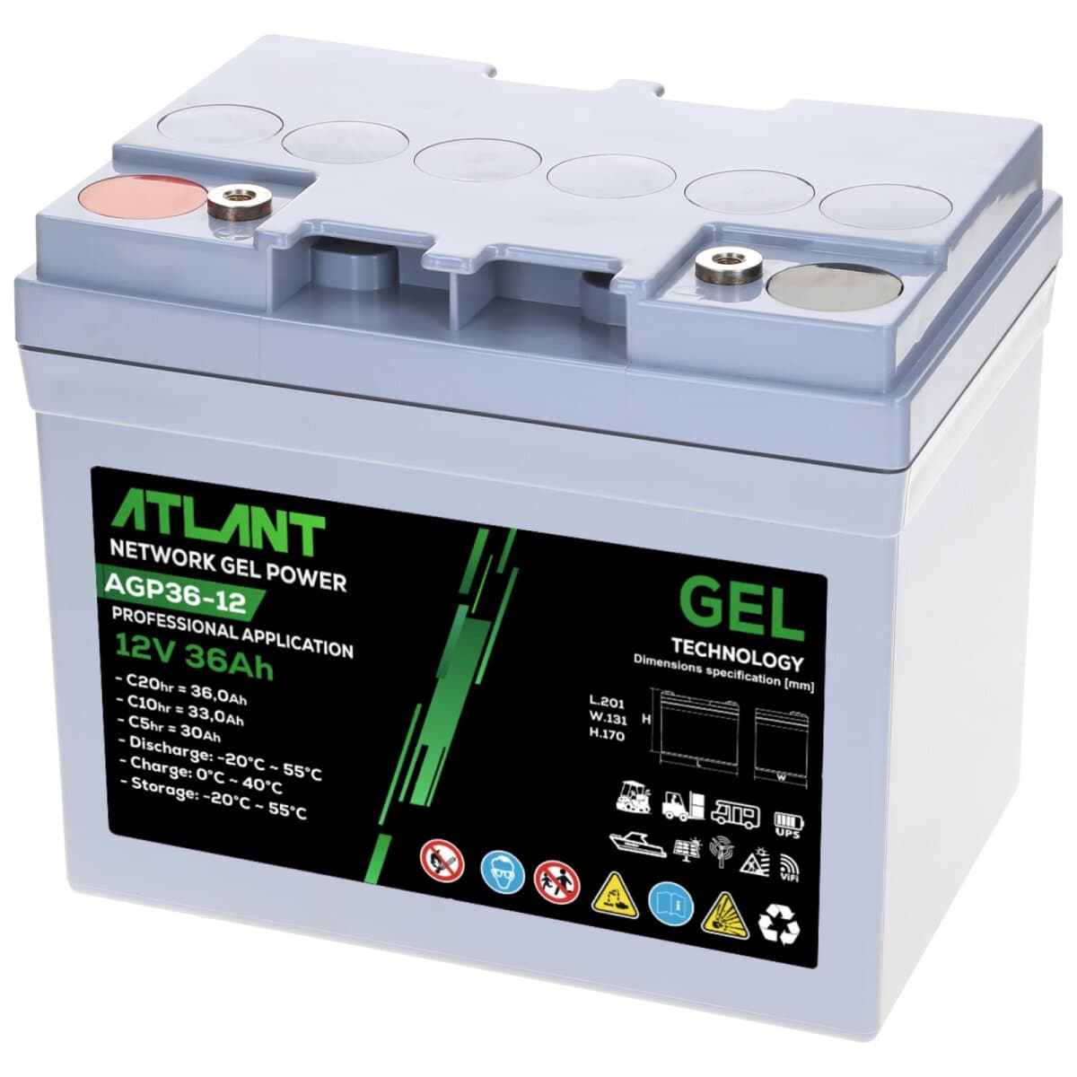 Atlant GEL 12V 36Ah AGP36-12 Batterie