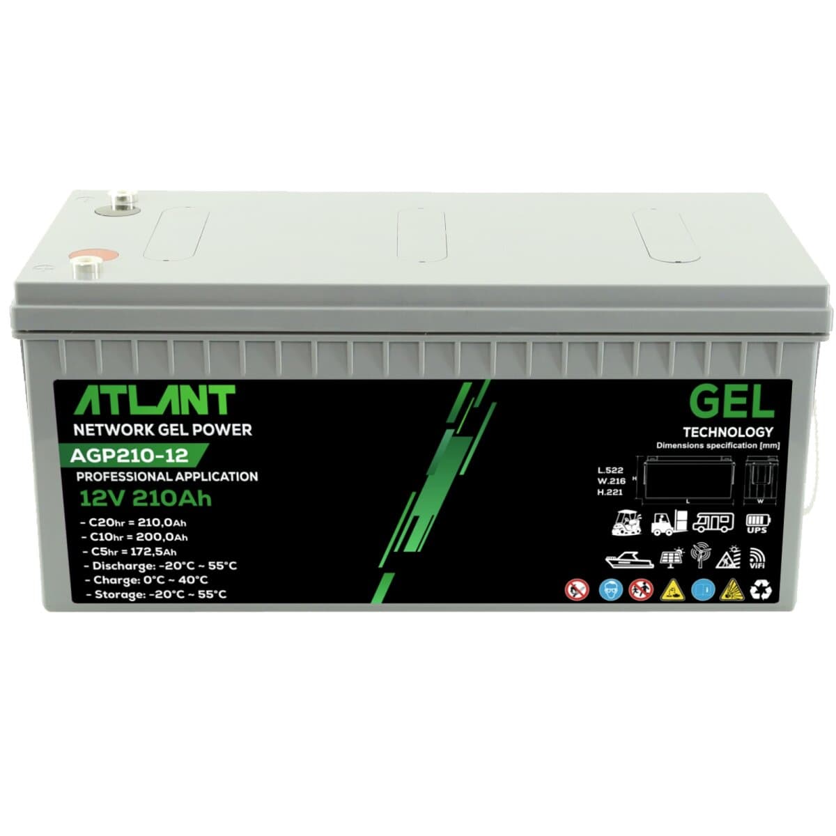 Atlant GEL 12V 210Ah AGP210-12 Batterie