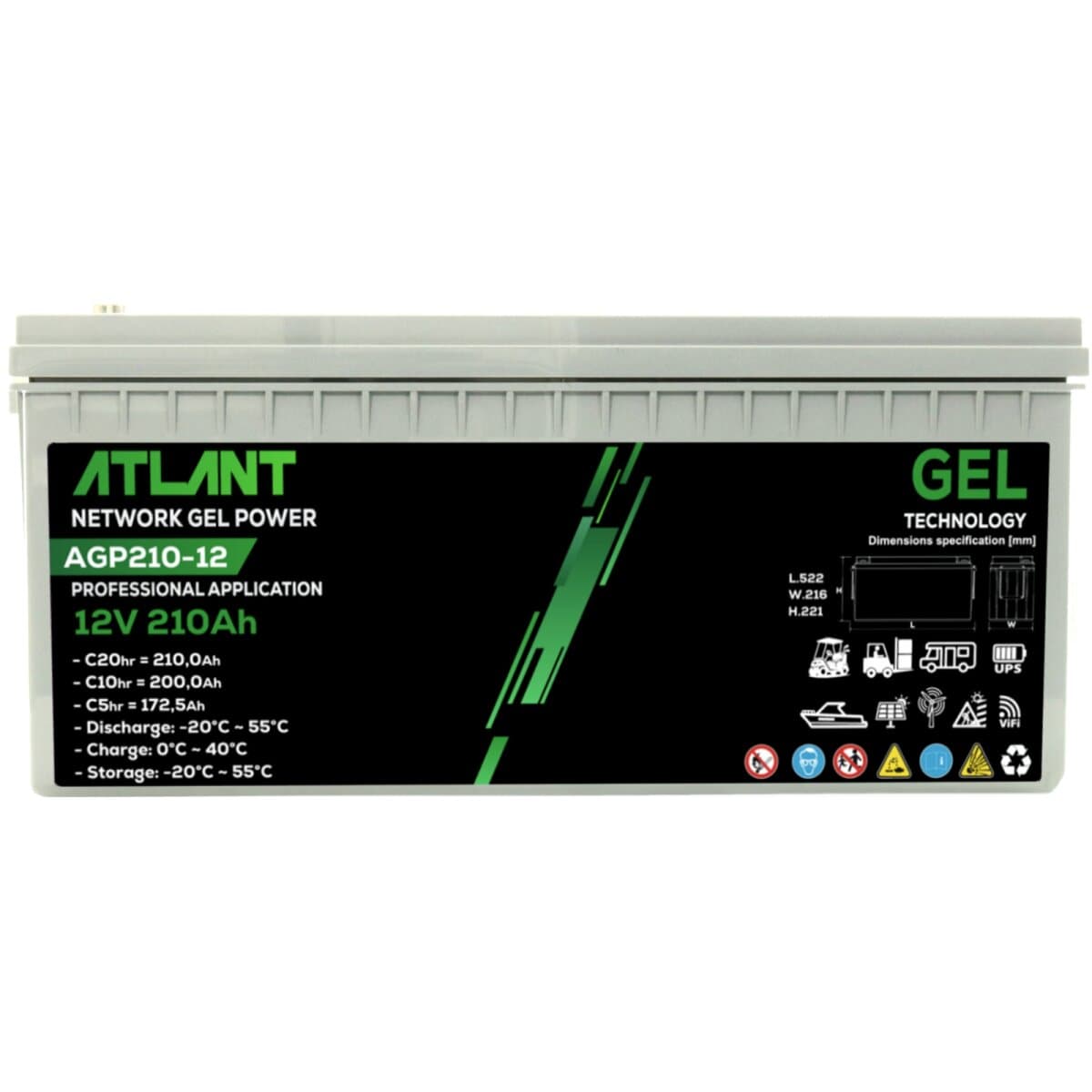Atlant GEL 12V 210Ah AGP210-12 Batterie