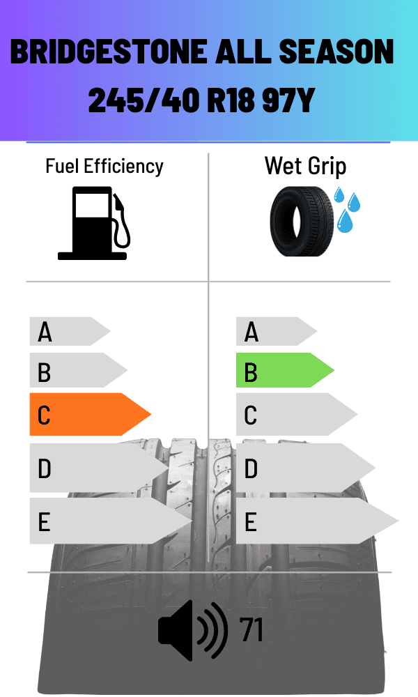 Bridgestone 97Y TURANZA ALLWETTER 245/40 R18