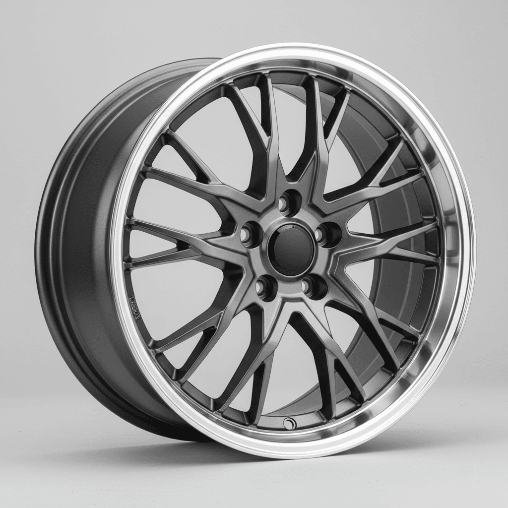 Japan Racing Wheels JR5 gun metal machined lip 7x15 ET35 - LK4/100 ML73.1