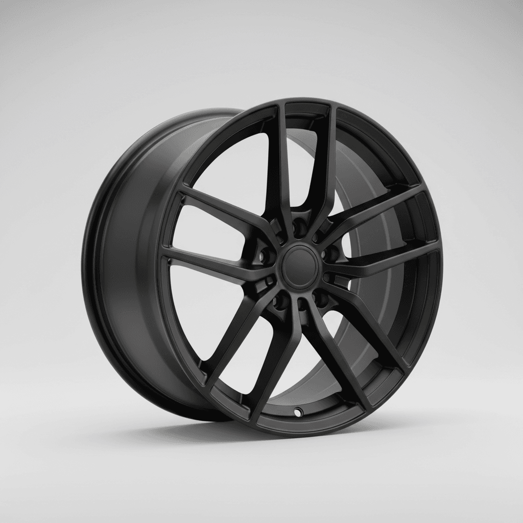 Tomason TN1 Flow black painted 9x19 ET45 - LK5/112 ML66.6
