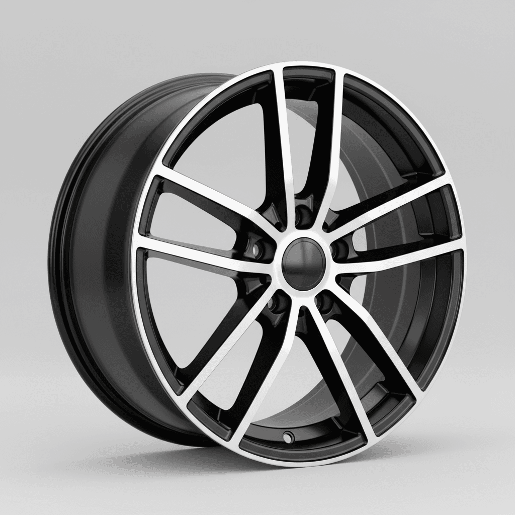 1000 Miglia MM1023 black polished 8x18 ET45 - LK5/112 ML66.5
