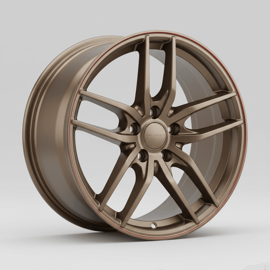 Corspeed Kharma higloss-bronze brushed surface undercut trimline red 9x20 ET40 - LK5/114.3 ML73.1