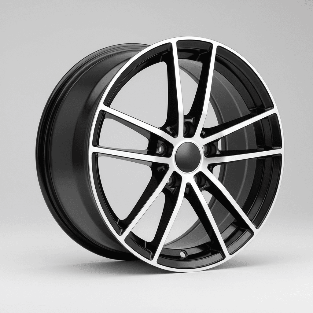 1000 Miglia MM1030 gloss black polished 8x18 ET45 - LK5/114.3 ML73.1