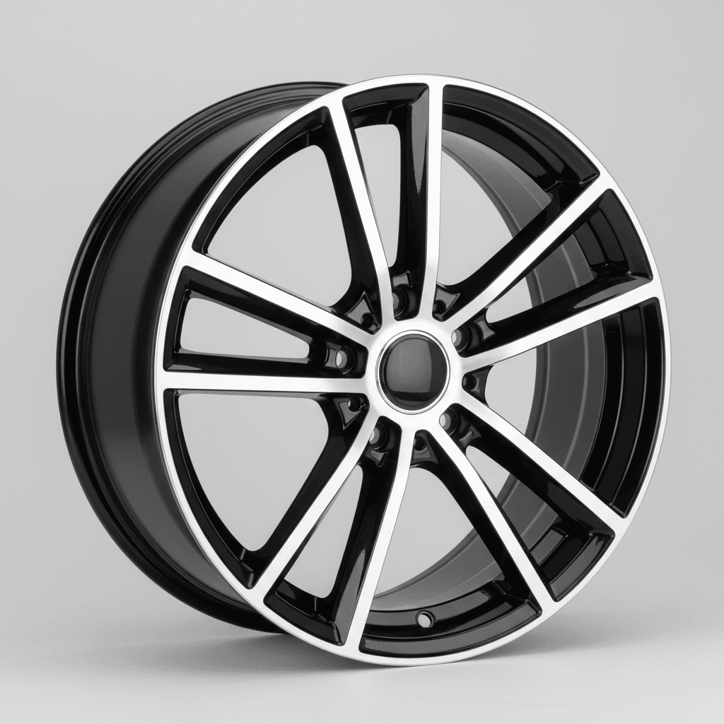 Brock EB1 schwarz front-poliert 5x19 ET43 - LK5/112 ML66.7
