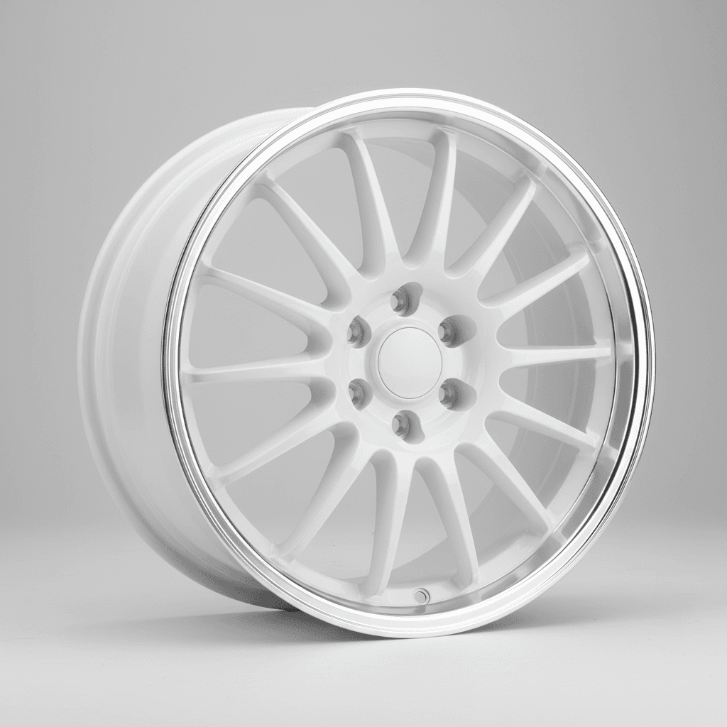Japan Racing Wheels JR6 white machined lip 7x15 ET35 - LK4/100 ML67.1