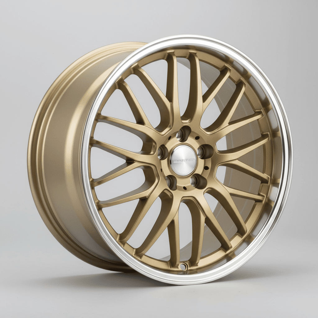 Japan Racing Wheels JR31 gold machined lip 7.5x15 ET20 - LK4/100 ML73.1