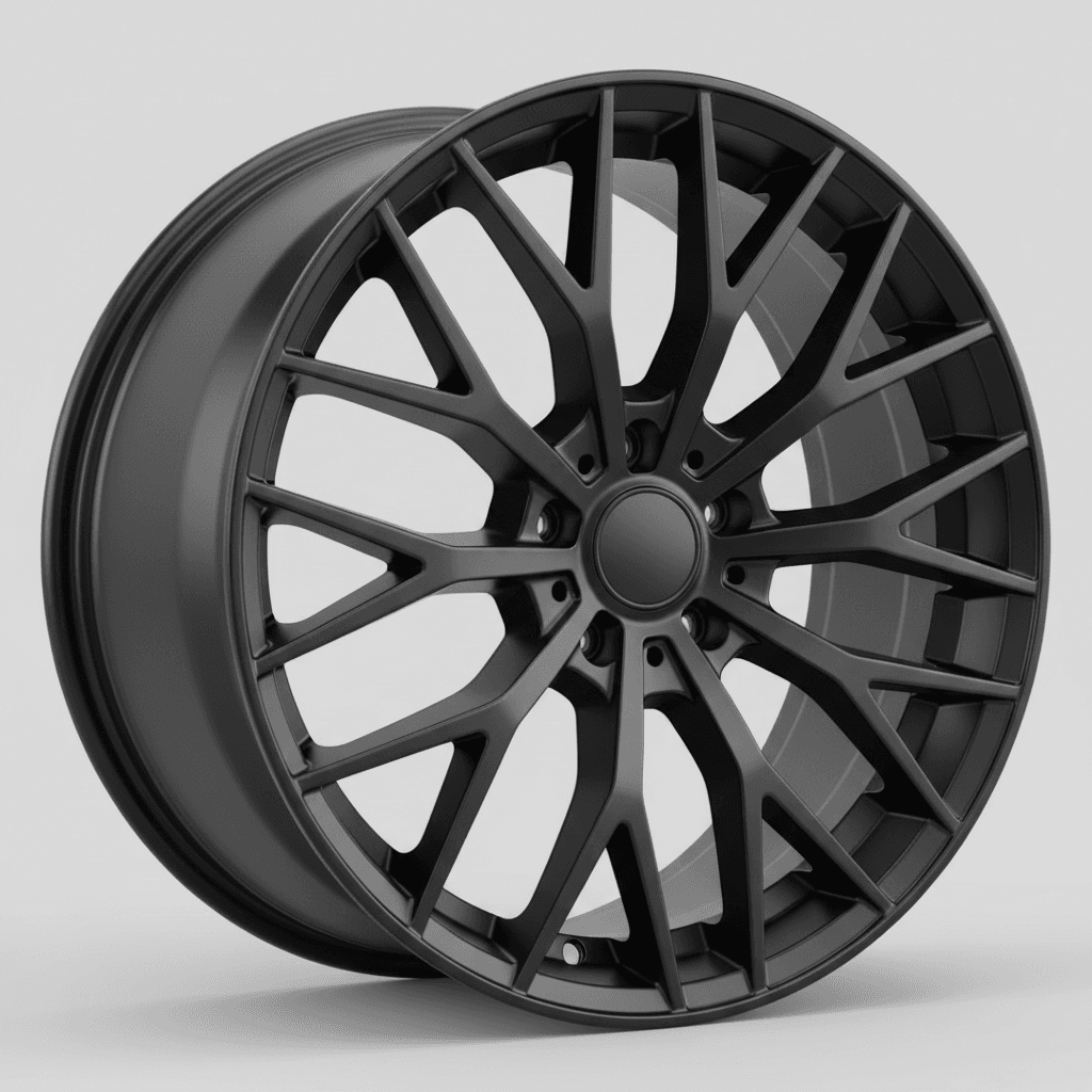Damina Performance DM09 matt grey - Inlay black 8x18 ET45 - LK5/108 ML72.6