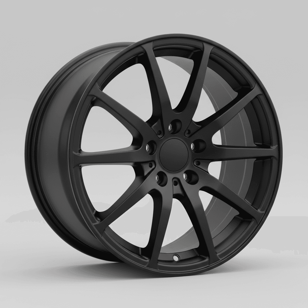 Keskin KT22 Retro matt black painted 8x18 ET45 - LK5/112 ML72.6