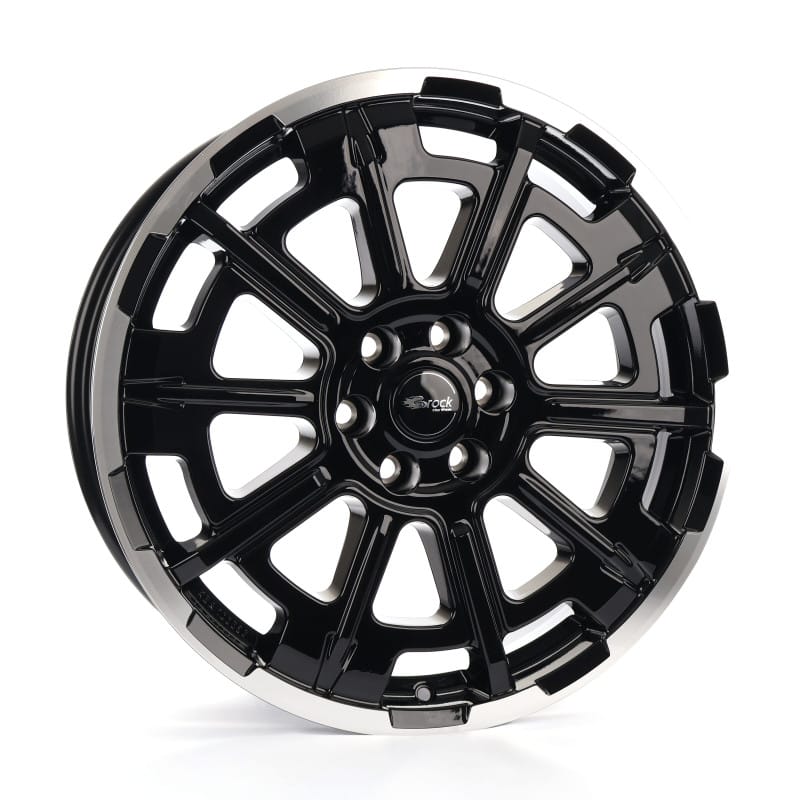Brock B45 schwarz front-poliert 7x17 ET47 - LK5/120 ML65.1