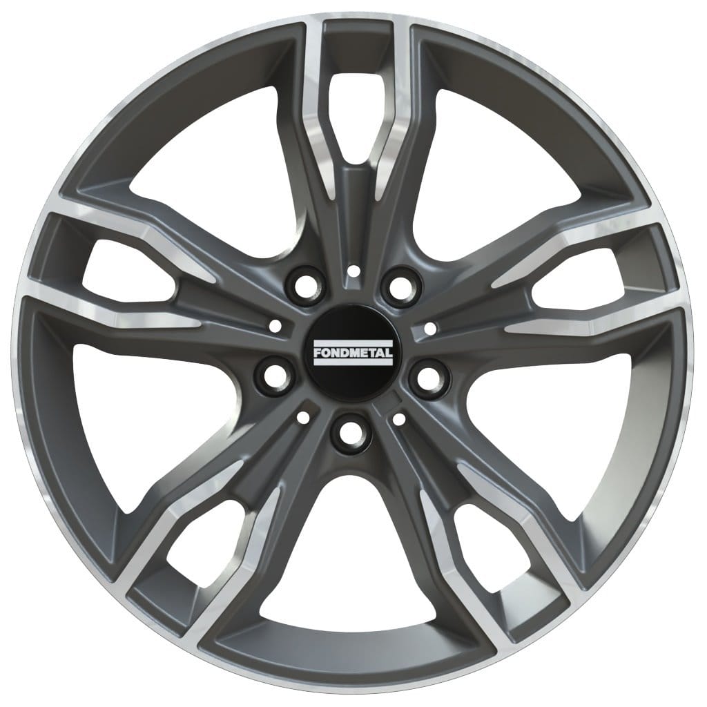 Fondmetal Alke matt titanium machined 8x18 ET34 - LK5/120 ML72.5