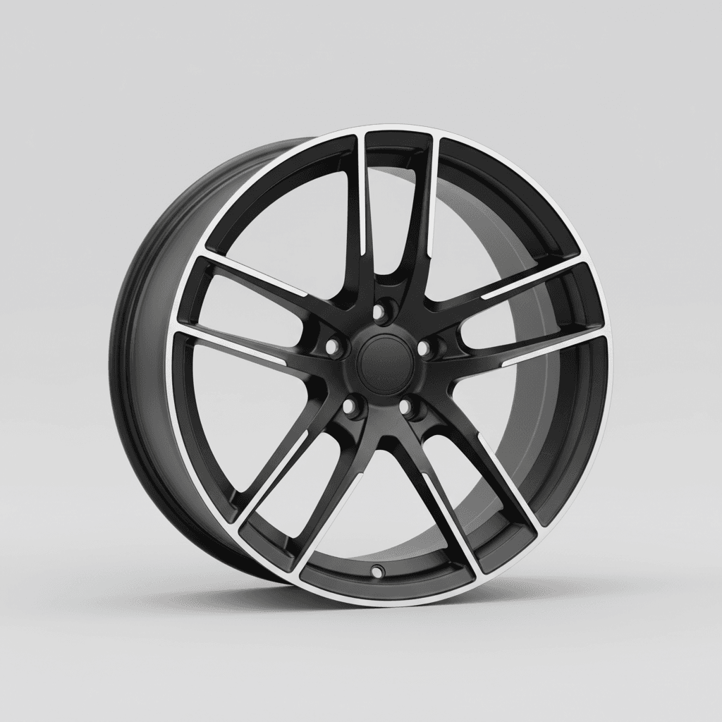 Corspeed Challenge mattblack PureSports / Undercut Color Trim weiss 8.5x19 ET32 - LK5/112 ML73.1