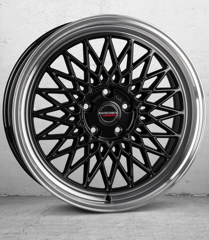 Borbet B black rim polished 8.5x19 ET25 - LK5/112 ML66.5