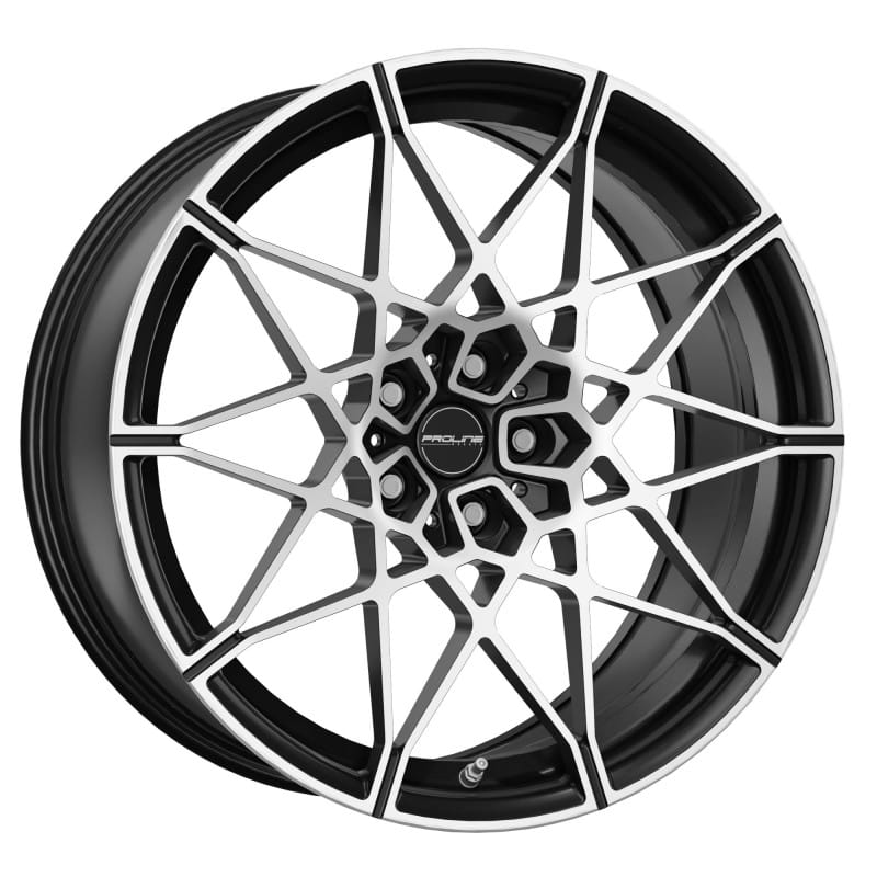 Proline PFM forged black matt polished 10.5x21 ET20 - LK5/112 ML66.5