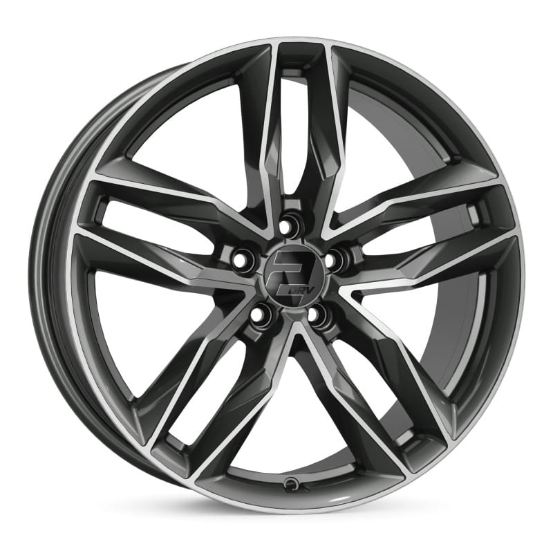2DRV WH40 dark gunmetal hochglanzpoliert 8x19 ET34 - LK5/112 ML66.6