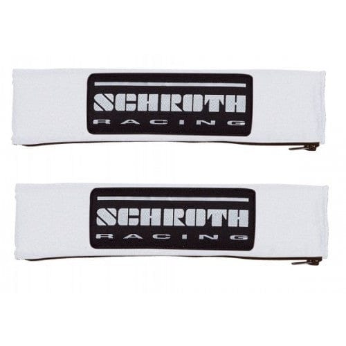 Schroth 2" Gurtpolster silber mit schwarz/silbernem SCHROTH RACING Logo