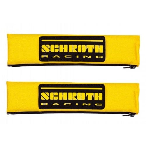 Schroth 2" Gurtpolster gelb mit schwarz/gelbem SCHROTH RACING Logo