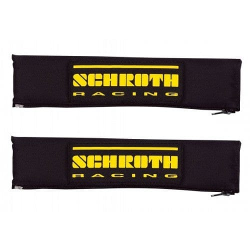 Schroth 2" Gurtpolster schwarz mit schwarz/gelbem SCHROTH RACING Logo